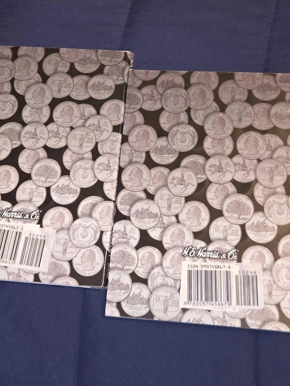 Washington Quarters State Collection Coin Albums - Black & Silver Covers